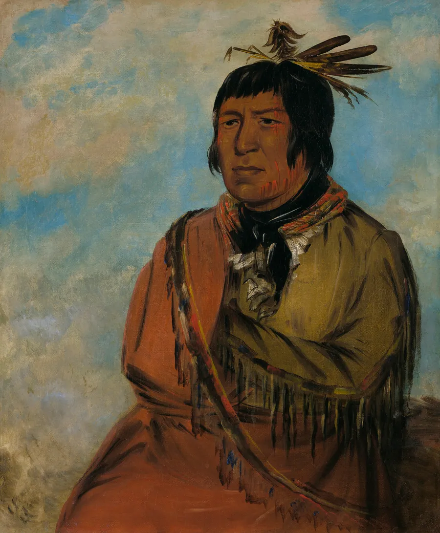 Na-pów-sa, Bear Traveling at Night, a Chief by George Catlin, born Wilkes-Barre, PA 1796-died Jersey City, NJ 1872