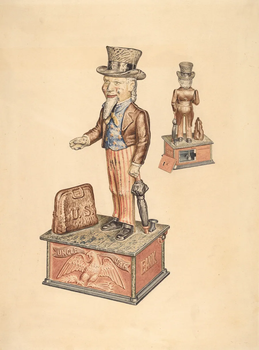 Toy Bank: Uncle Sam by American 20th Century