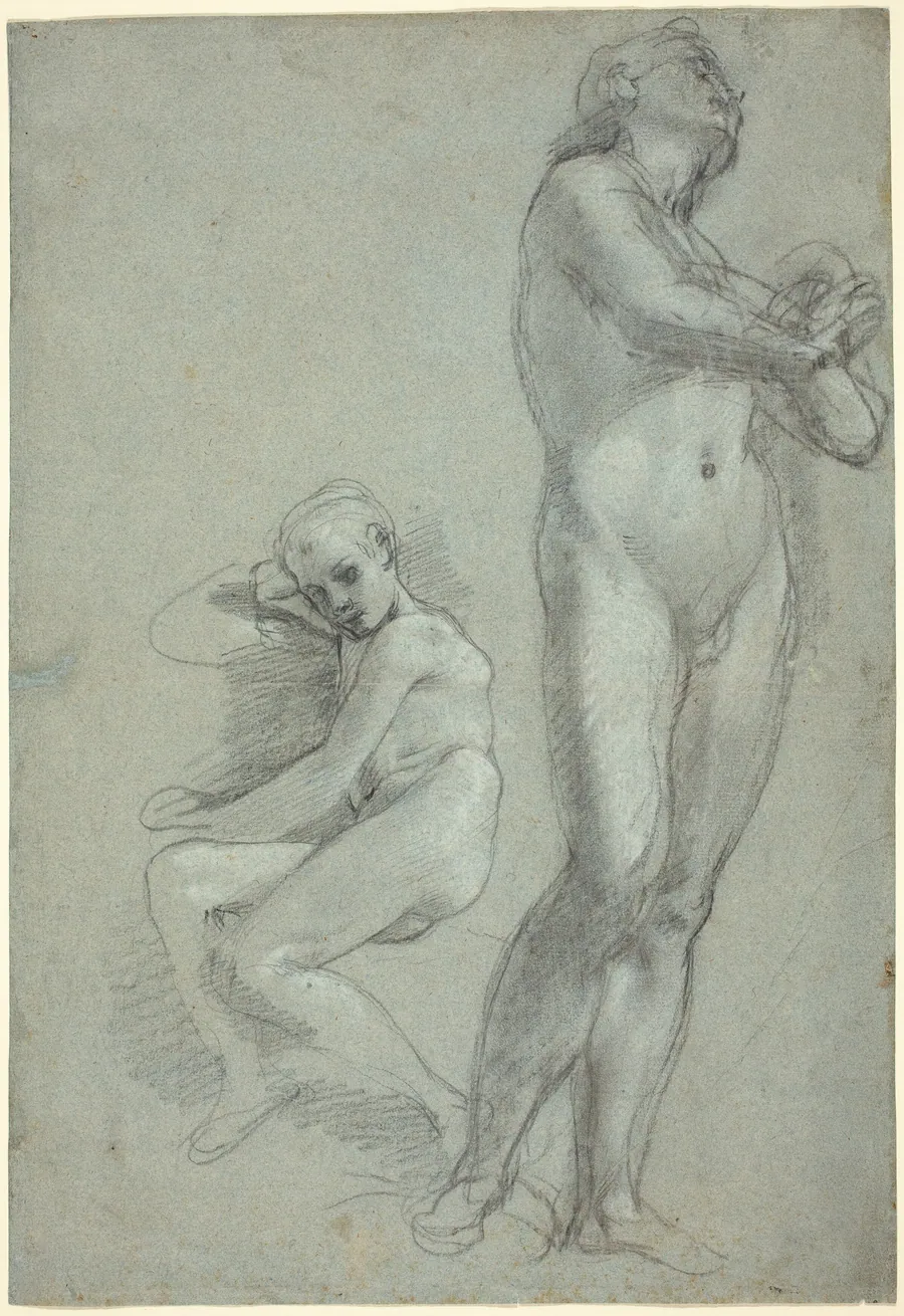Two Nude Youths [recto] by Federico Barocci