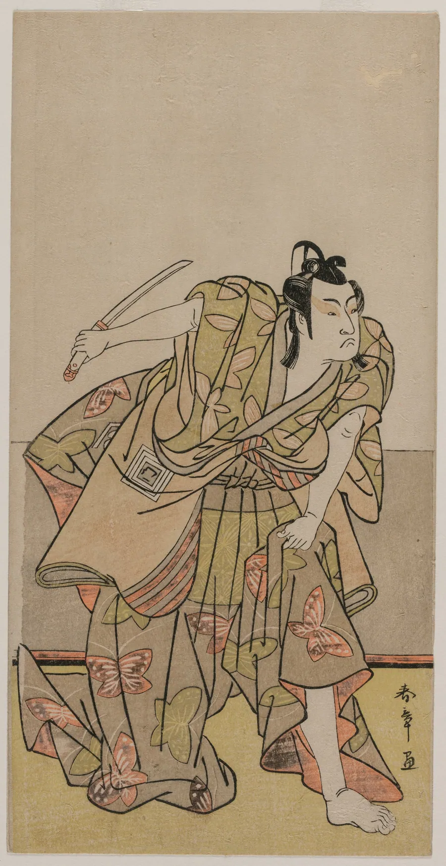 Ichikawa Monnosuke II as Soga no Goro by Katsukawa Shunshō