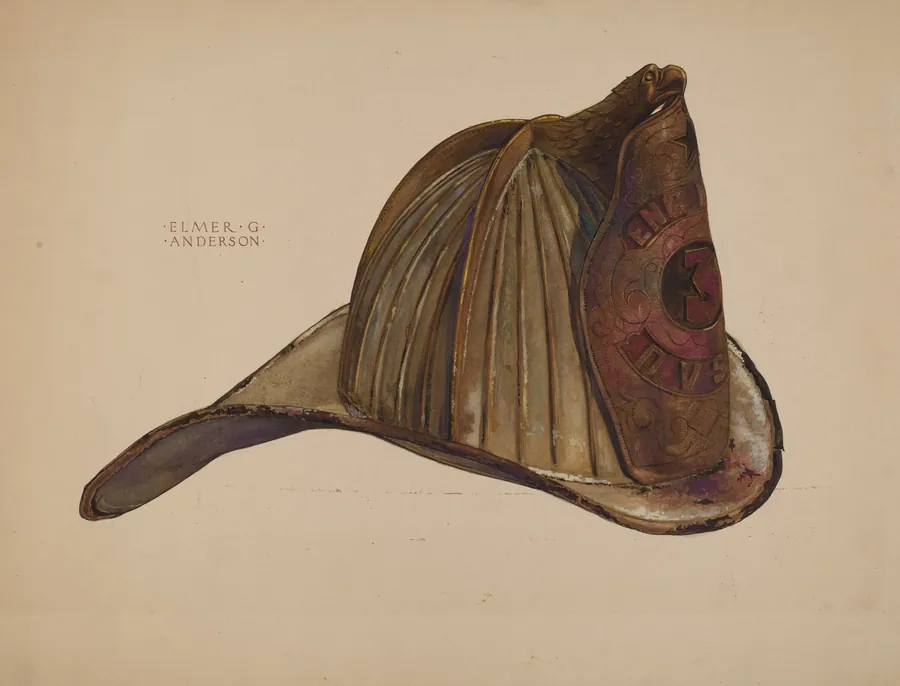 Fireman's Helmet by Elmer G. Anderson
