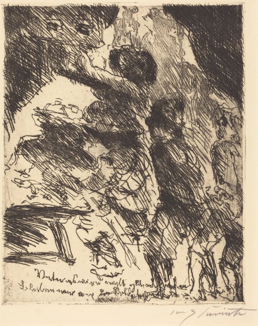 "Vater, es wird nicht gut ablaufen, bleiben wir von dem soldatenhaufen" ("Father, This Won't Turn Out Well, We should stay away from the gang of soldiers") by Lovis Corinth