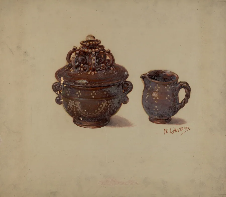 Sugar Bowl and Creamer by William L. Antrim