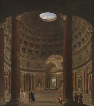 Det indre af Pantheon i Rom