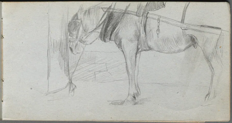 Sketchbook, page 6: Study of a Horse by Ernest Meissonier