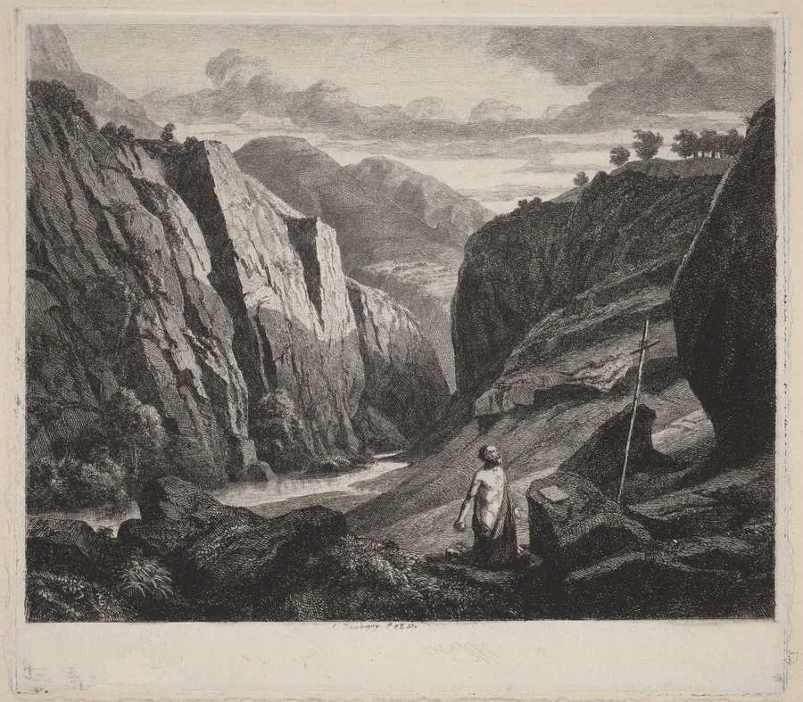 Saint Jerome by Charles-François Daubigny
