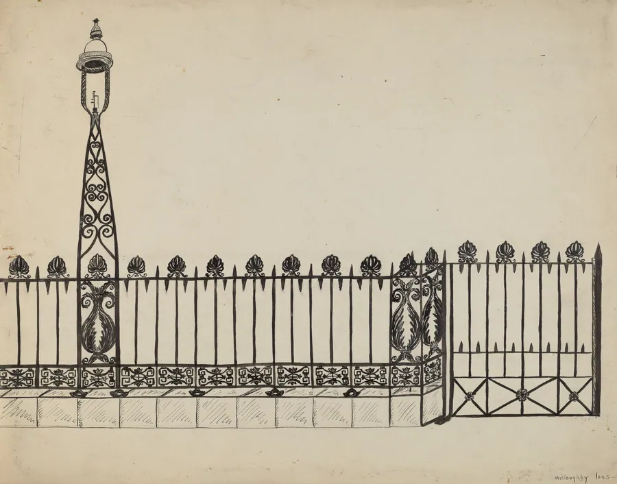 Wrought Iron Fence by Willoughby Ions