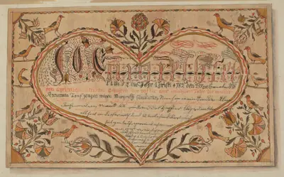 Fractur: Christening Certificate