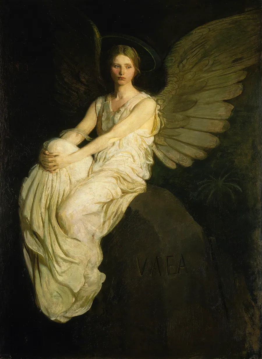 Stevenson Memorial by Abbott Handerson Thayer, born Boston, MA 1849-died Dublin, NH 1921