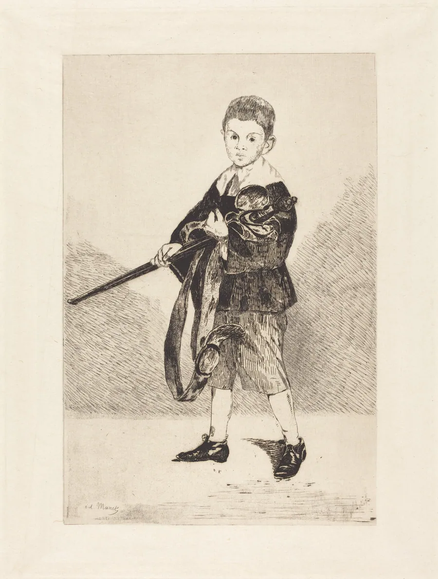 Child with Sword, Turned to the Left (L'Enfant à l'épée, tourné à gauche) by Edouard Manet