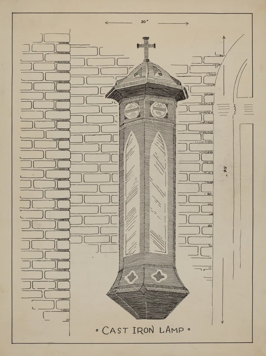 Cast Iron Lamp by Ray Price