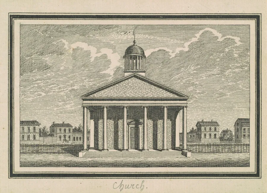 Esperanza, Church by Charles B. J. Févret de Saint-Mémin