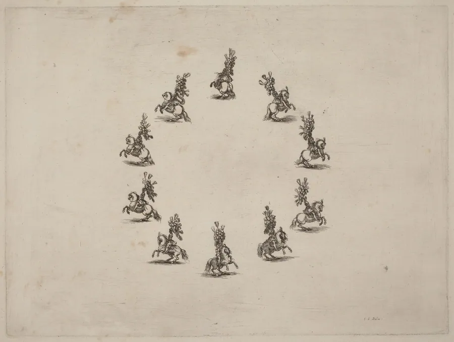 Ten Cavaliers in a Circle by Stefano Della Bella