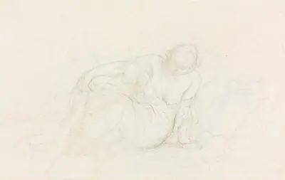 Reclining Woman Leaning on Her Arm (verso)