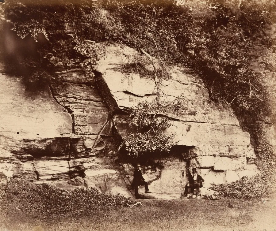 The Echo Rock, Fountains Abbey by Joseph Cundall