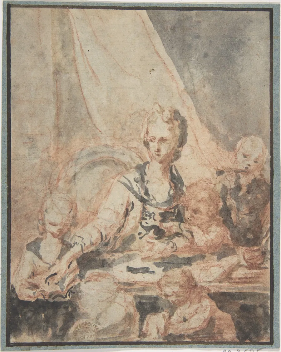 Study for Portraits by Anonymous, French, 18th century