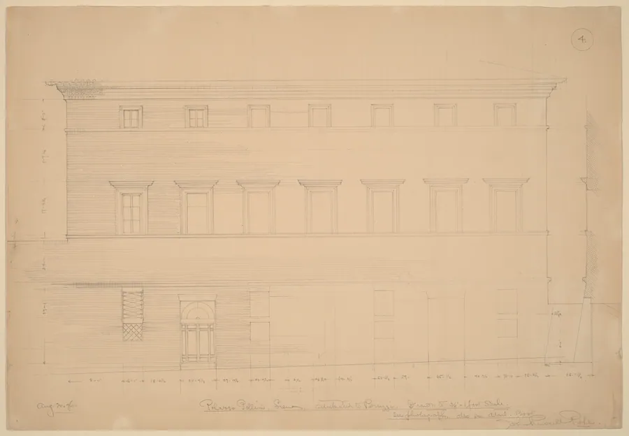 Palazzo Pollini, Siena, Attributed to Peruzzi by John Russell Pope
