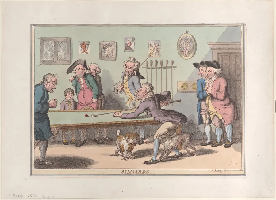Billards by Thomas Rowlandson