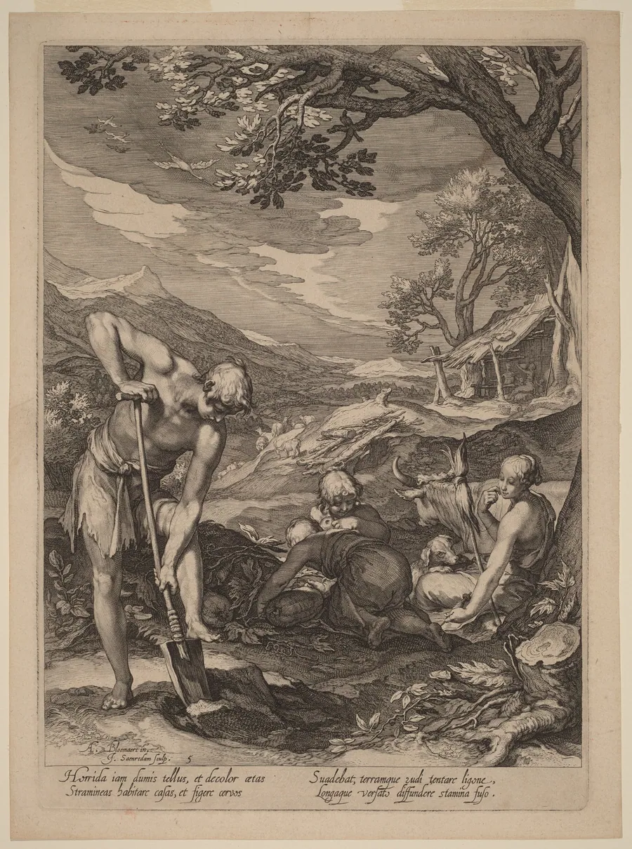 Adam and Eve Working by Jan Pietersz Saenredam