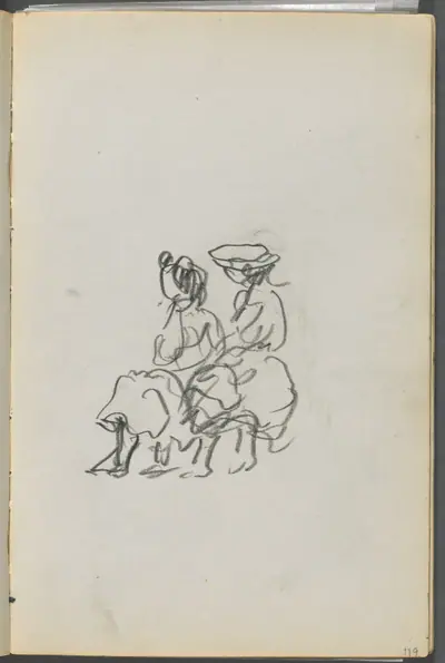 Sketchbook, The Dells, N° 127, page 119: Two Seated Figures