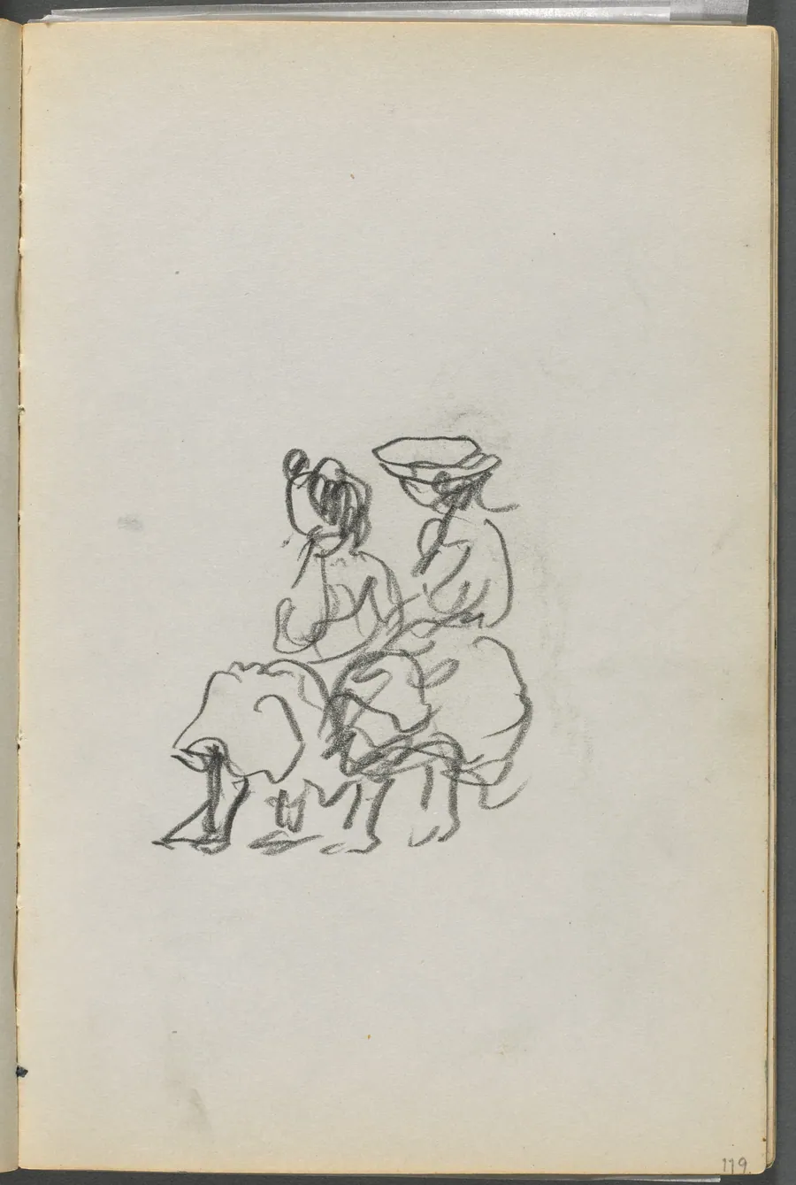 Sketchbook, The Dells, N° 127, page 119: Two Seated Figures by Maurice Prendergast
