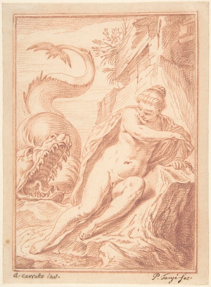 Andromeda, after Agostino Carracci by Pieter Tanjé
