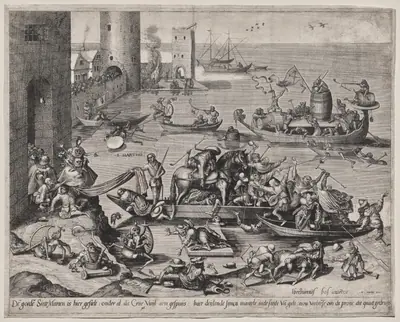 Saint Martin with His Horse on a Ship