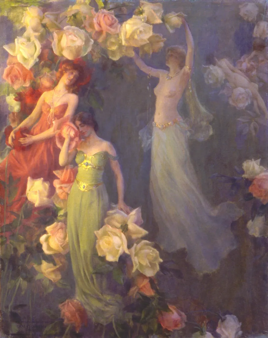The Perfume of Roses by Charles C. Curran, born Hartford, KY 1861-died 1942