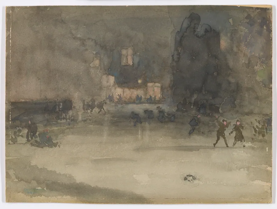Nocturne: Amsterdam in Winter by James McNeill Whistler (1834-1903)