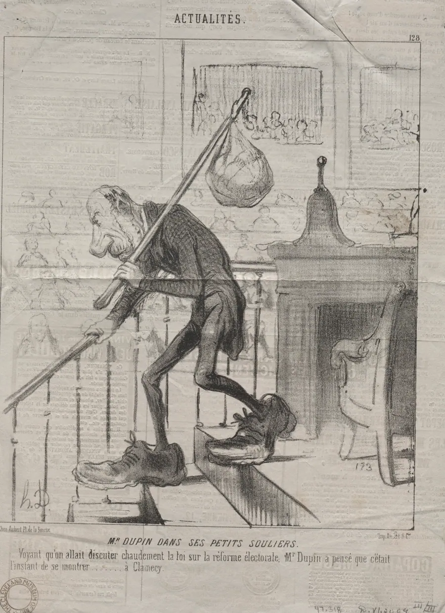 Mr. Dupin in His Little Shoes by Honoré Daumier