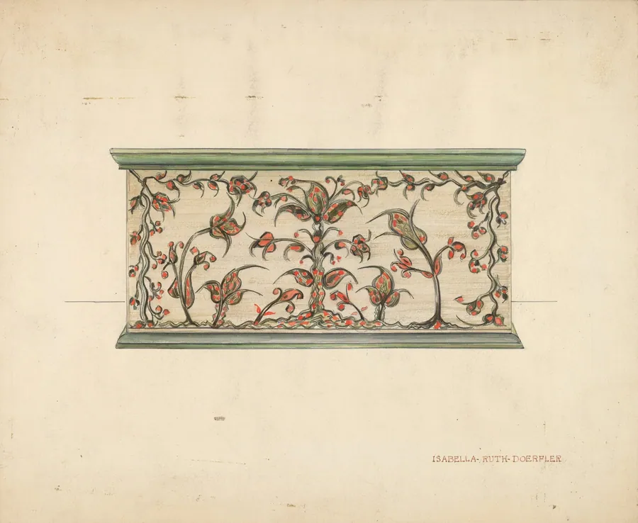 Small Decorated Box (front view) by Isabella Ruth Doerfler