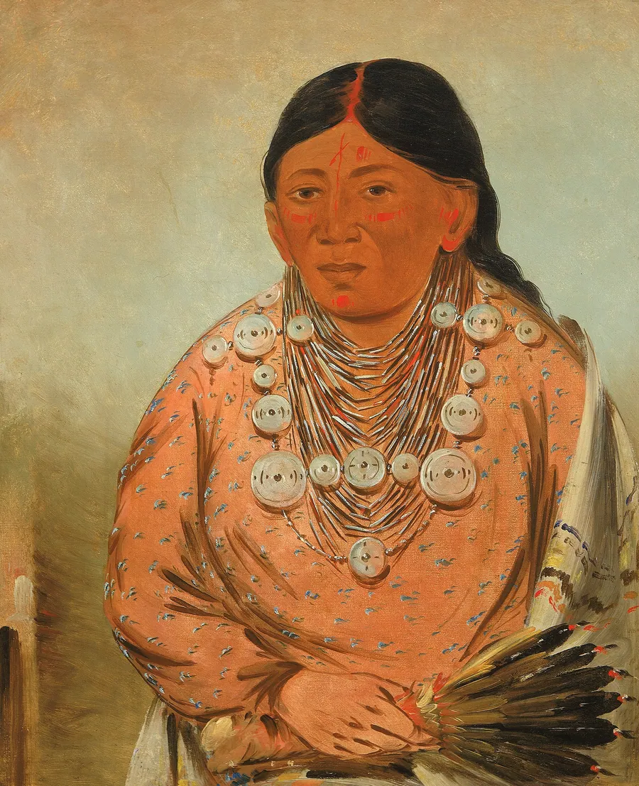 A'h-tee-wát-o-mee, a Woman by George Catlin, born Wilkes-Barre, PA 1796-died Jersey City, NJ 1872