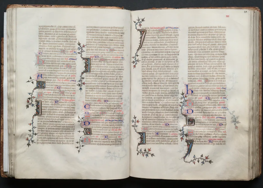 The Gotha Missal:  Fol. 40v, Text by Master of the Boqueteaux