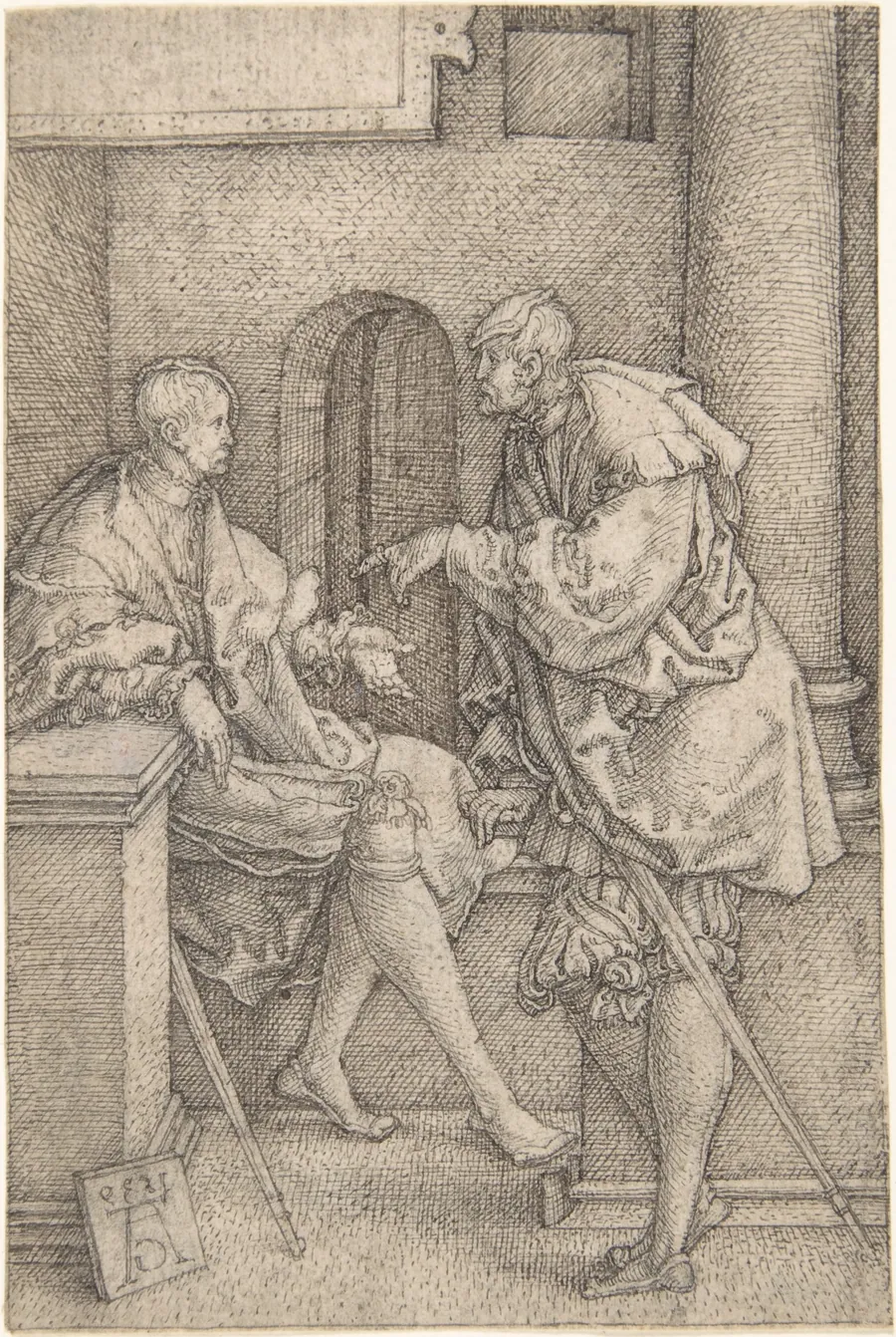 Ammon and Jonadab by Heinrich Aldegrever