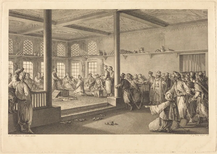 Réception de Choiseul-Gouffier chez Hassan-Tchousch-Oglou by Antoine-Jean Duclos