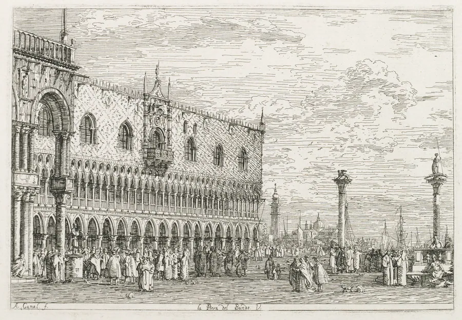 Views:  The Stone of Proclamation at Venice by Antonio Canaletto