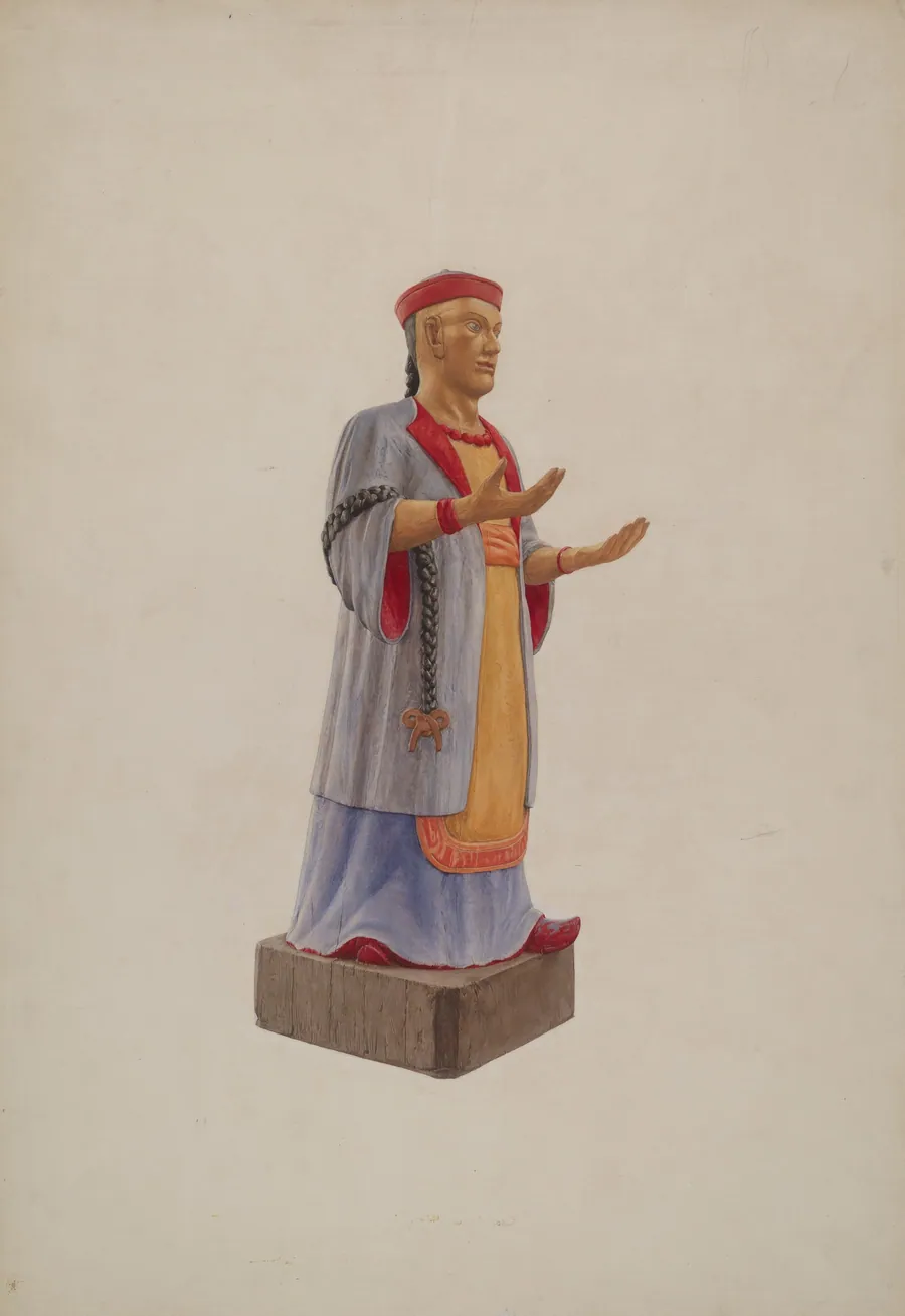 Tradesman's Sign: Chinese Man by Ingrid Selmer-Larsen