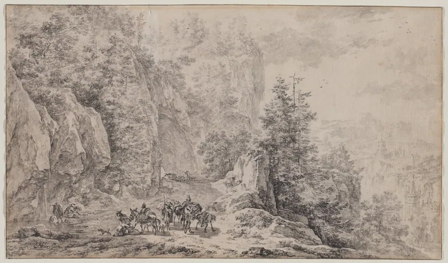 Mountainous Landscape by Nicolaes Berchem