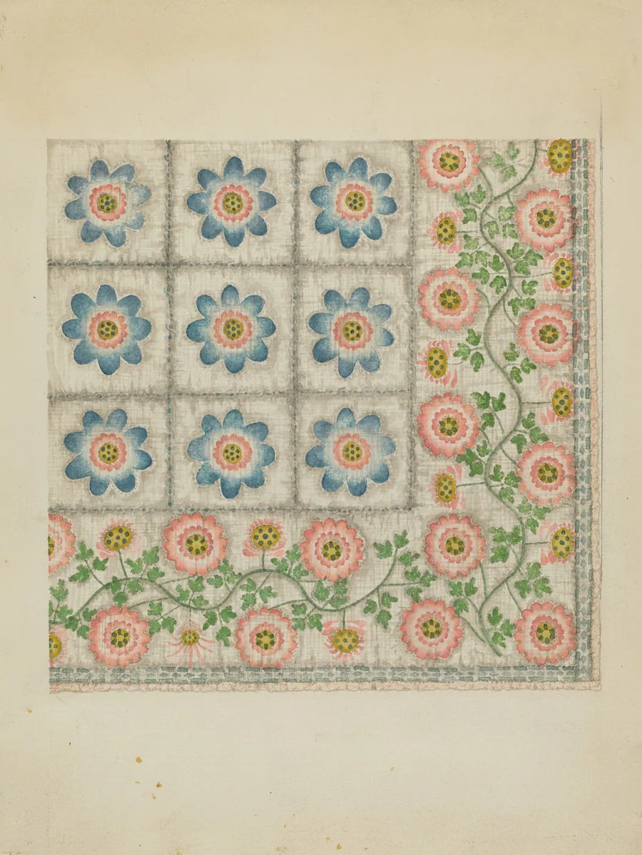 Printed Coverlet by Dorothy Lacey