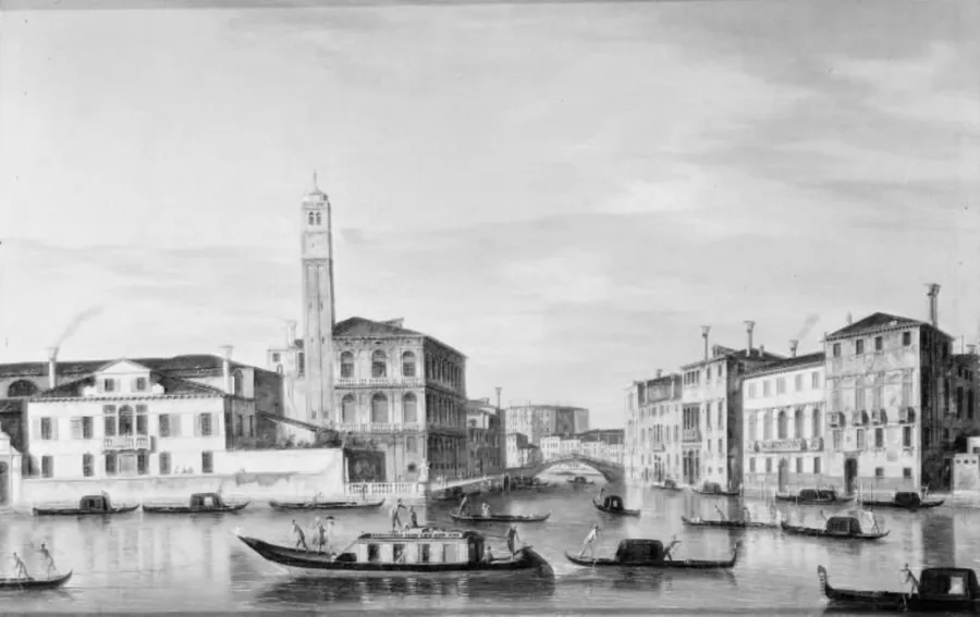 Kanal i Venedig by Gaetano Vetturali