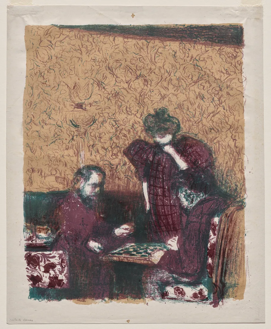 The Game of Checkers by Édouard Vuillard