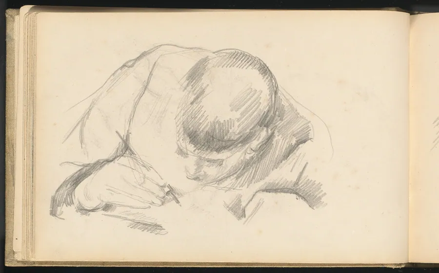The Artist's Son Writing by Paul Cezanne