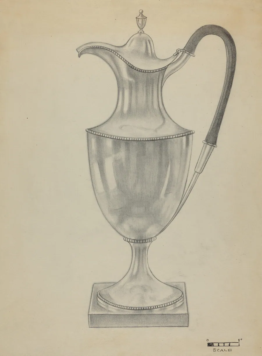 Silver Hot Water Pot by Herbert Russin