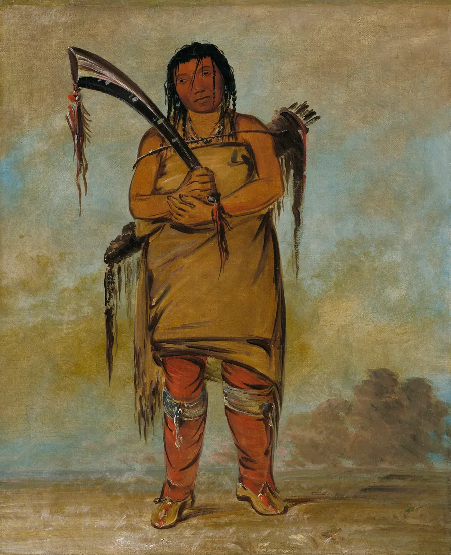 Wáh-chees, a Brave by George Catlin, born Wilkes-Barre, PA 1796-died Jersey City, NJ 1872