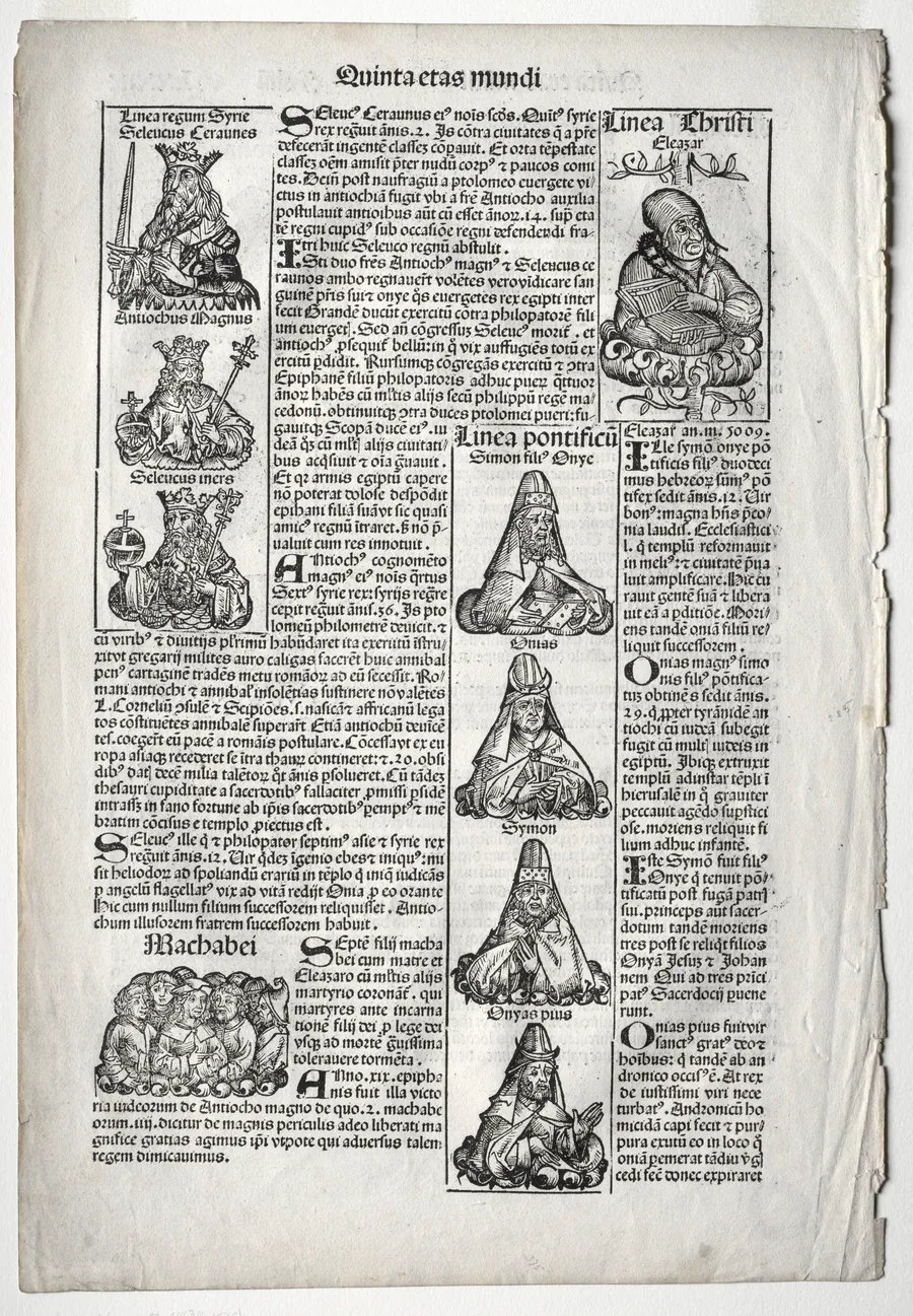 Genealogical Page; published in the Nuremberg Chronicle by Hartmann Schedel by Michael Wolgemut