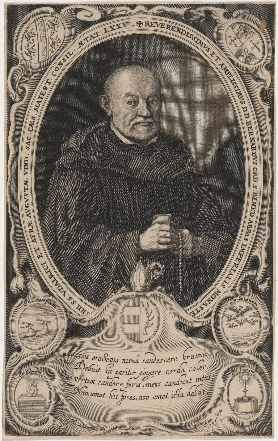 Bernhard, Abbot of the Monastery of Saint Udalric and Afra in Augsburg by Bartholomaus Kilian
