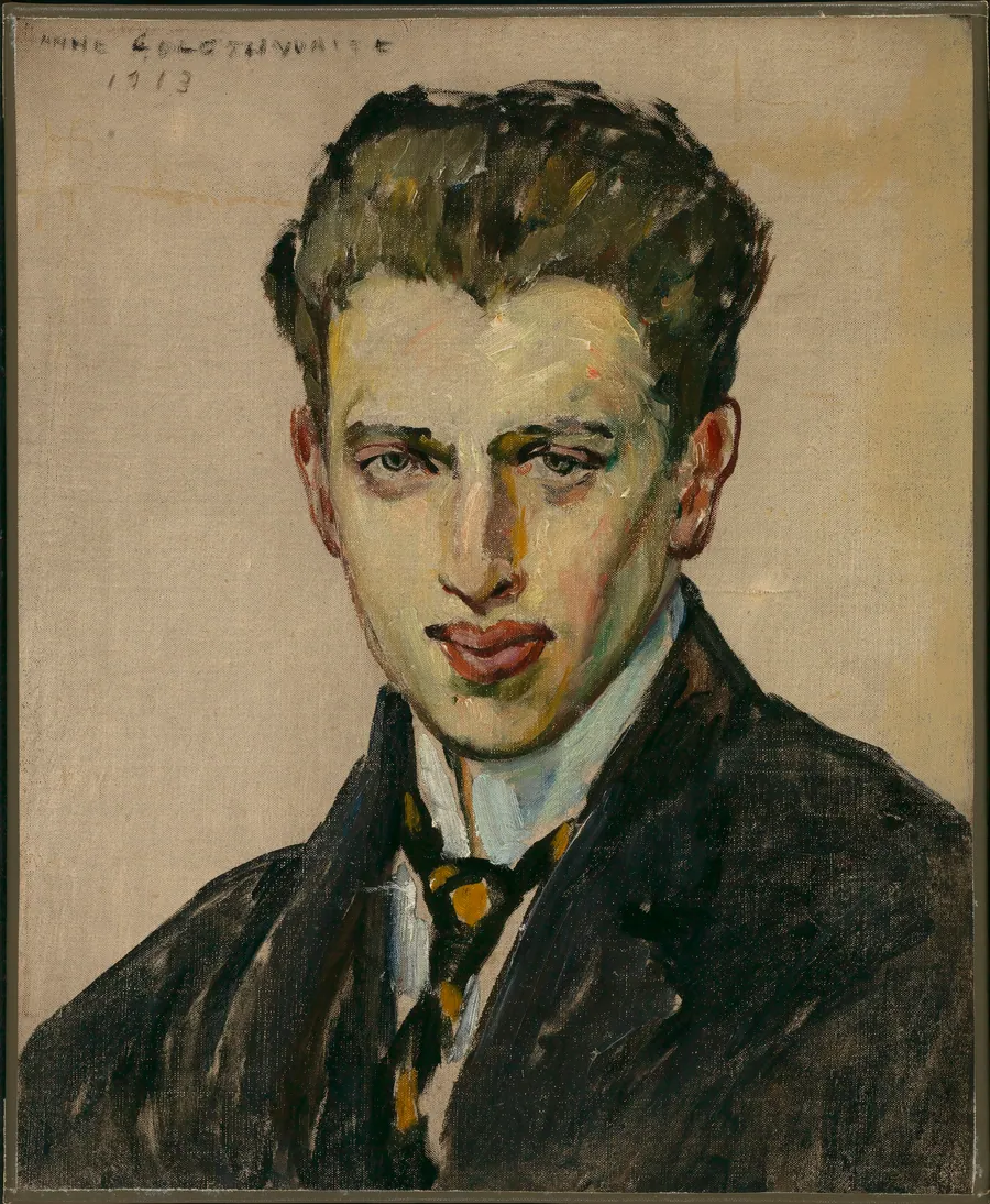 Portrait of a Young Man by Anne Goldthwaite, born Montgomery, AL 1869-died New York City 1944