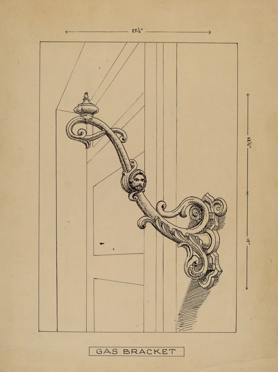 Cast Iron Lighting Brackets by Lucien Verbeke
