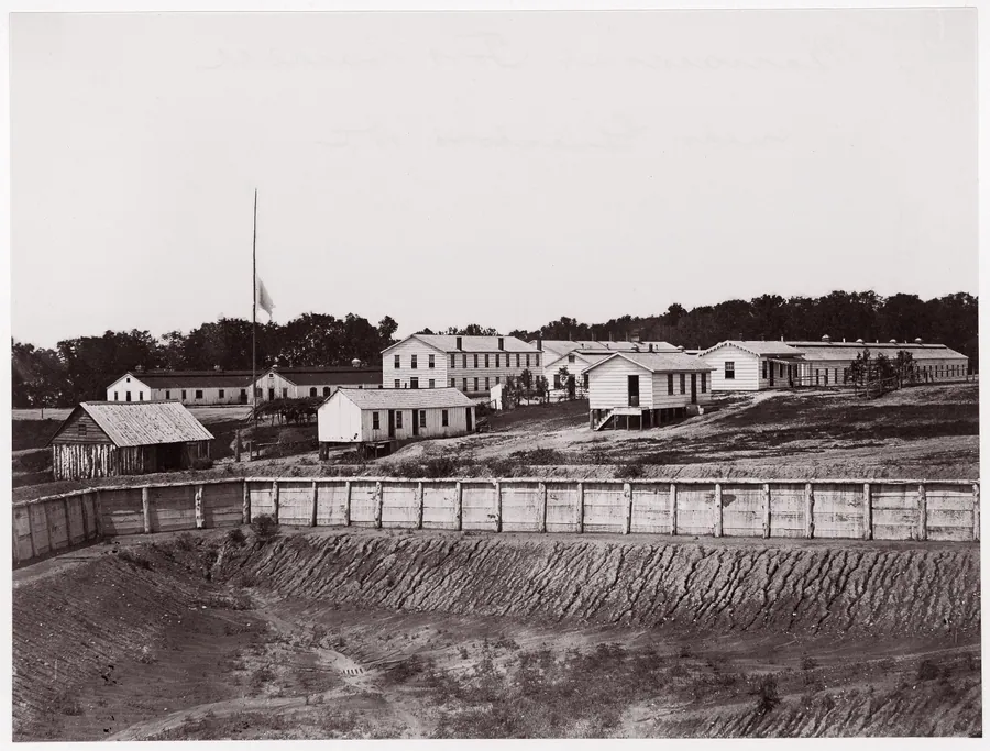 Geisboro D.C., Barracks at Fort Carroll by Mathew B. Brady