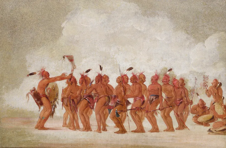 Slave Dance, Sac and Fox by George Catlin, born Wilkes-Barre, PA 1796-died Jersey City, NJ 1872